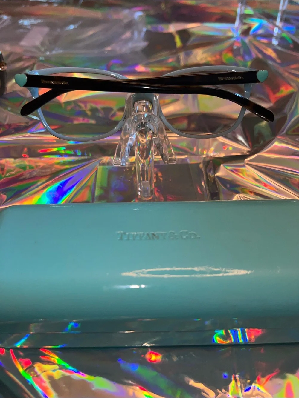Tiffany & Co. Tortoise Cat-Eye Optical Frames with Tiffany Blue Case
